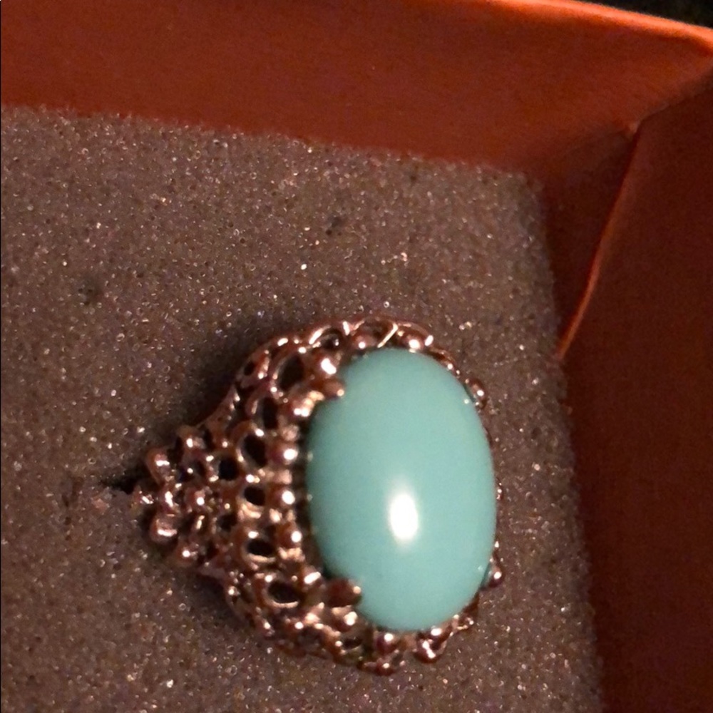 💍🎉Turquoise with 18KT gold electroplated ring💍